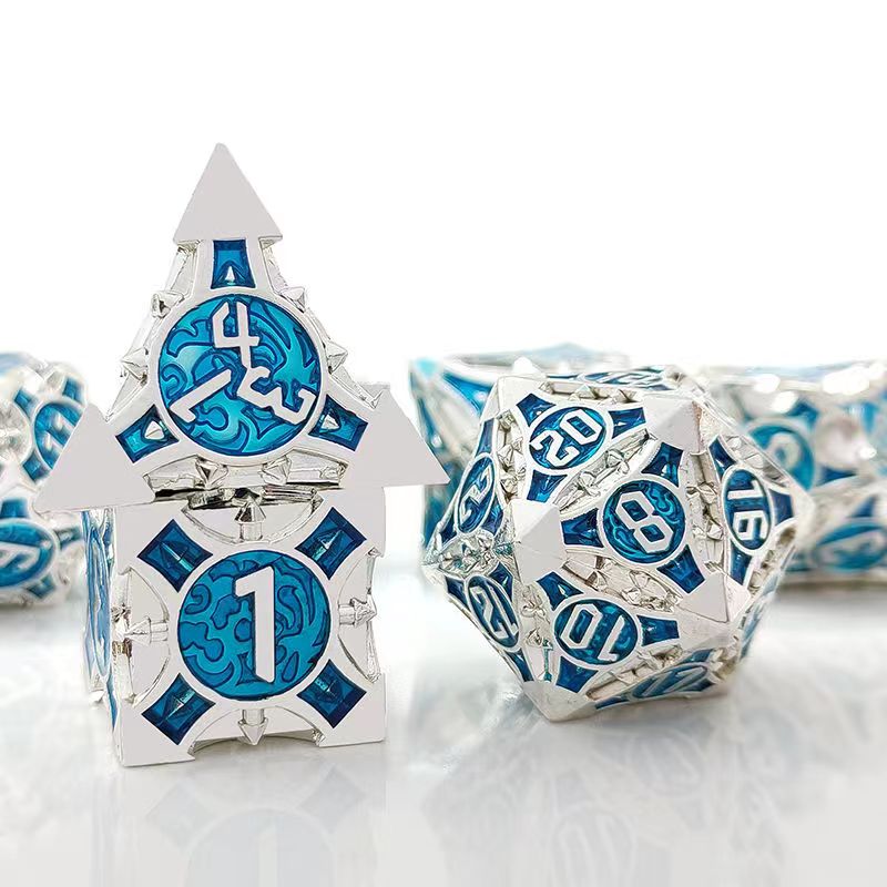 Board Game Rpg - 7 Pcs Cosplay D4-D20 DND Brass