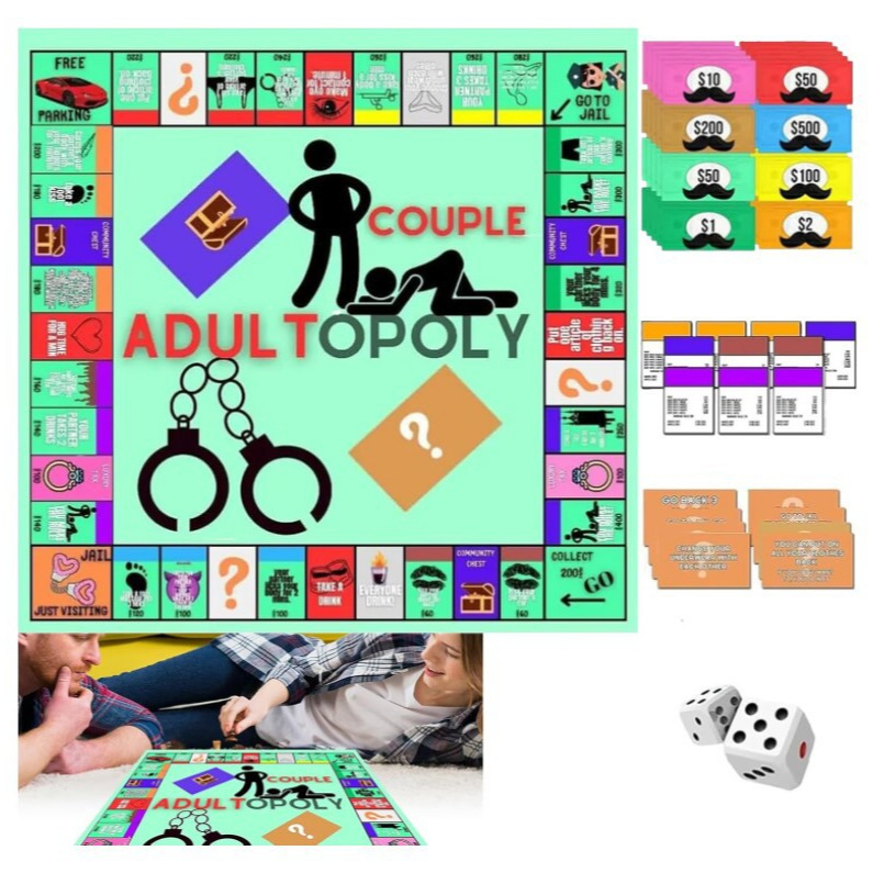 Board Game Monopoly - Couple Chessboard Monopolys Party Game, Adult