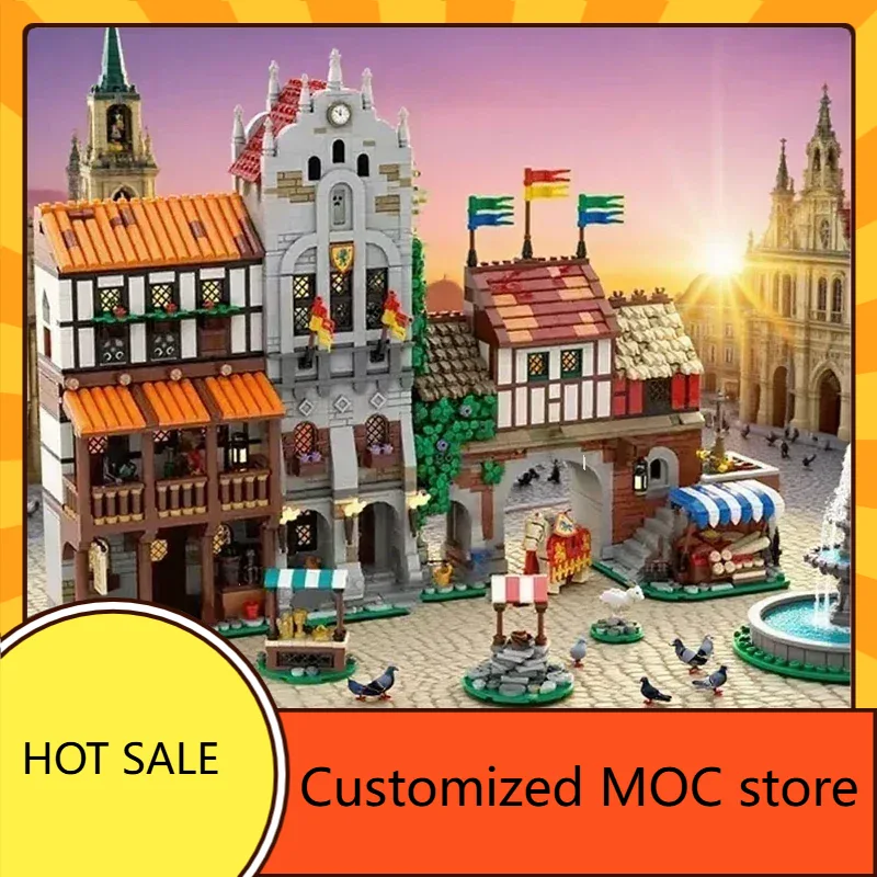 Jigsaw Puzzle Adult - 3327PCSMOC Medieval Castle Puzzle Town Square