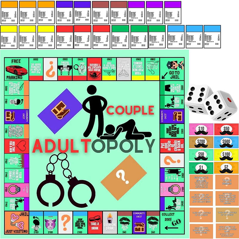 Board Game Monopoly - 1 Set Adult Couple Game Monopoly
