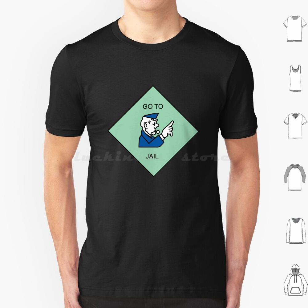 Board Game Vintage - Go To Jail-T Shirt Cotton Men
