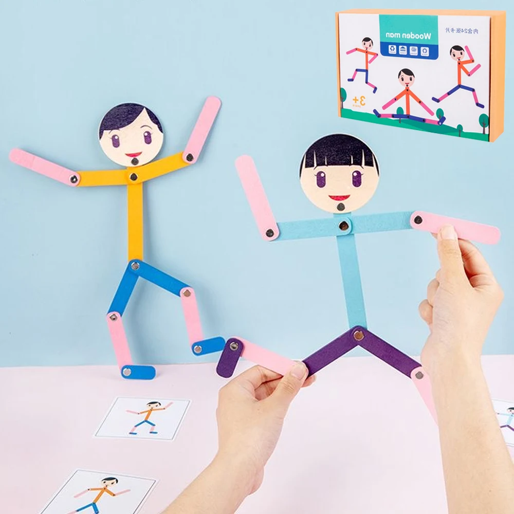 Board Game Ideas - Sport Wooden Man Material DIY Puzzle