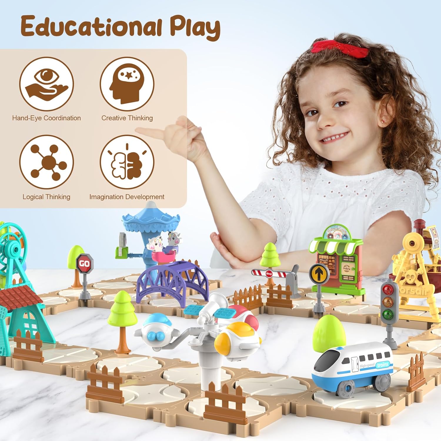 DIY Puzzle Track Car Set Assem - đánh giá và giá Board Game Diy
