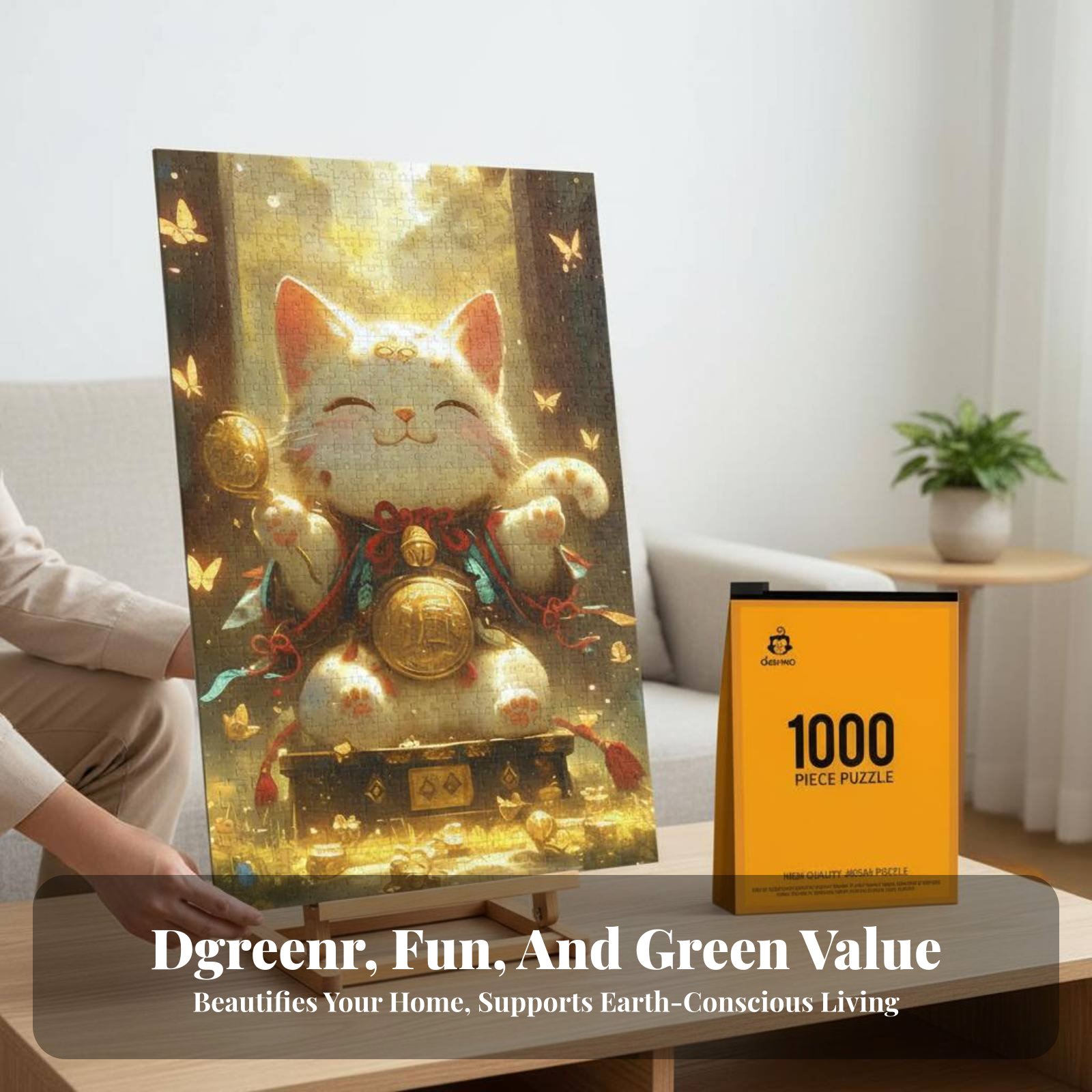 Lucky Cat Jigsaw Puzzle, DIY M - đánh giá và giá Jigsaw Puzzle Adult