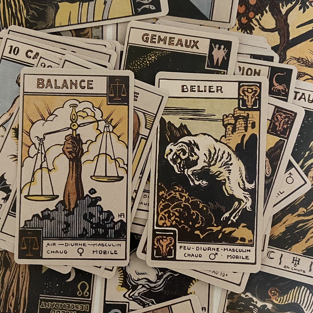 vintage zodiac oracle cards 48 - đánh giá và giá Board Game Vintage