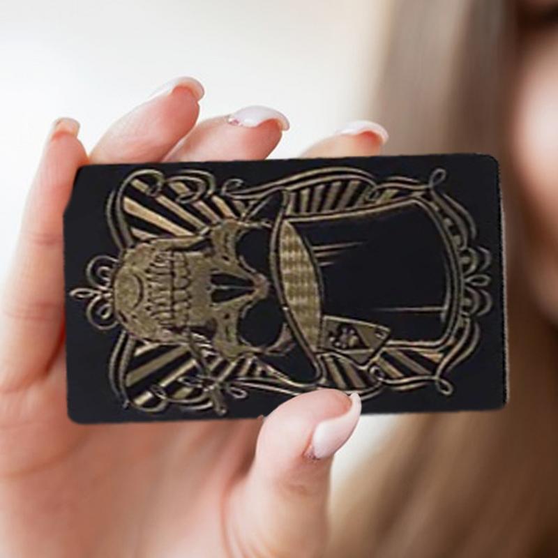 Black Playing Cards Deck Skull - đánh giá và giá Board Game Illustration