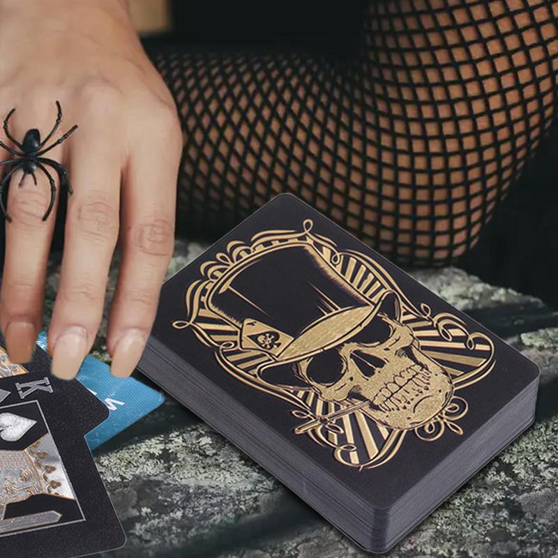 Black Playing Cards Deck Skull - đánh giá và giá Board Game Illustration