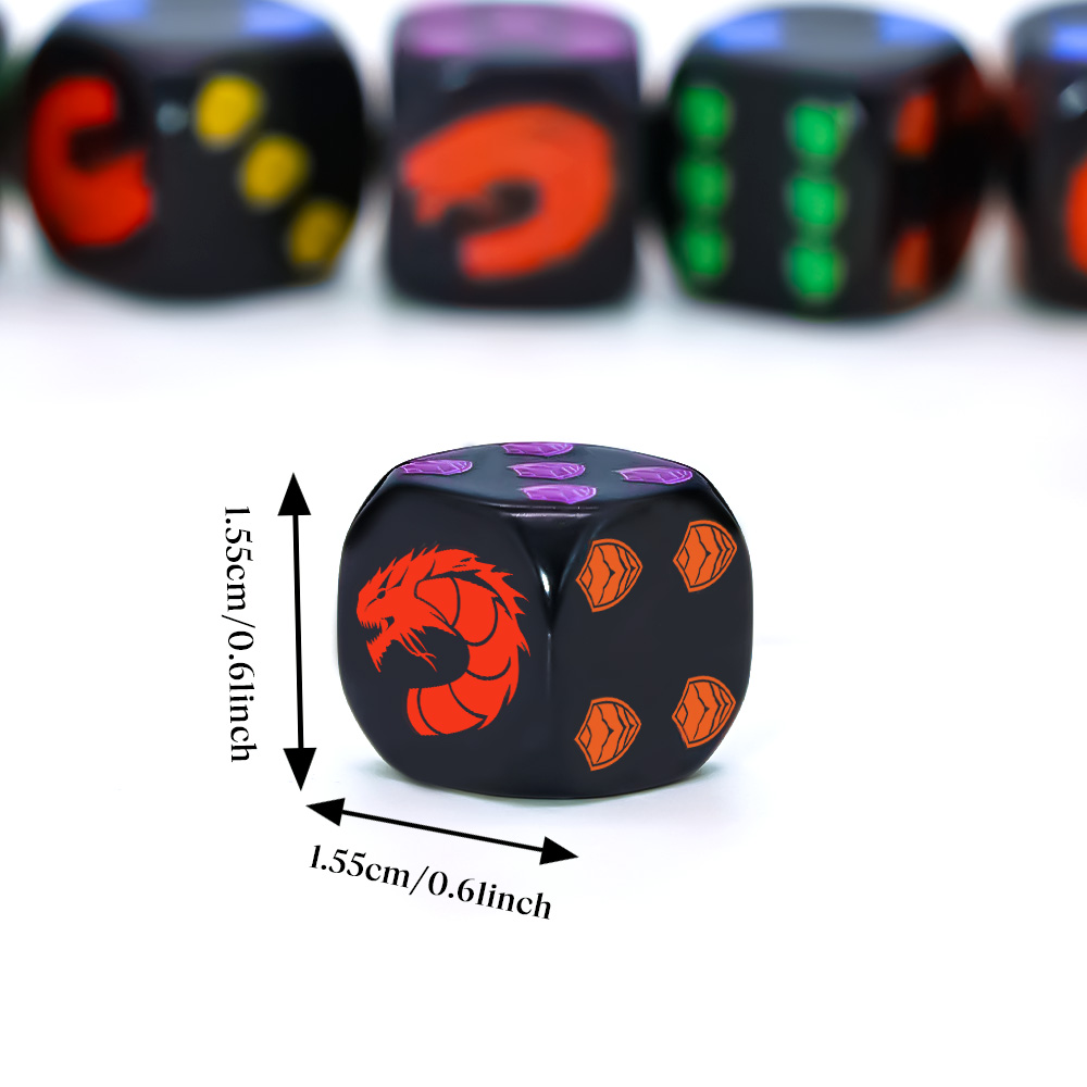 6Pcs Dragon Shield Crest Polyh - đánh giá và giá Board Game Rpg