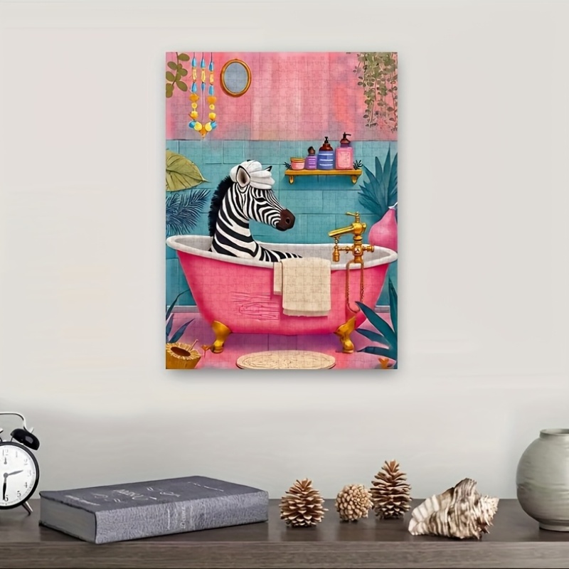 1000pcs Zebra in Bubble Bath J - đánh giá và giá Jigsaw Puzzle Adult