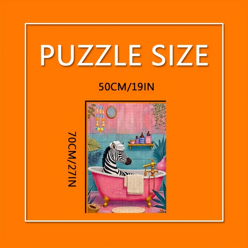 1000pcs Zebra in Bubble Bath J - đánh giá và giá Jigsaw Puzzle Adult