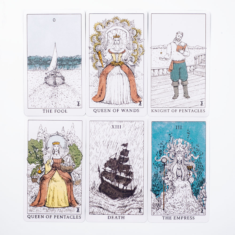 Ocean Themed Tempest Tarot  De - đánh giá và giá Board Game Illustration
